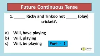 Test 22# Future Continuous Tense | Part 1
