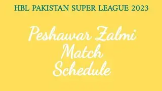 Remaining Matches Of PESHAWAR ZALMI in PSL Season8. #hblpsl8
