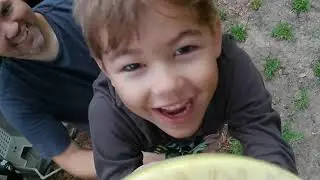Swinging on a tree