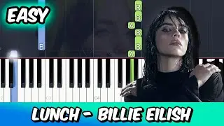 LUNCH - Billie Eilish | EASY Piano Tutorials