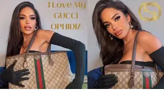 My Gucci Ophidia Tote Bag- 1 Year Review + What Fits! Best Designer Tote Ever!