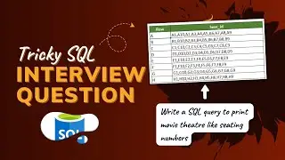 Tricky SQL Interview Question || Movie Theatre Like Seating Numbers || Data Analyst SQL Interview