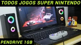 COLOQUEI TODOS JOGOS DE SUPER NINTENDO NO PENDRIVE DE 1GB