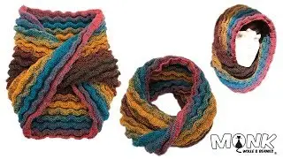 Möbius stricken im Wellenmuster