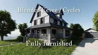 Available now! | Realtime Blender Eevee Interior Tour Modular Classic Style House 15