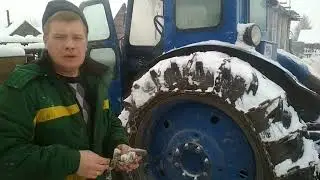 Запуск т 40,тащим избушку в делянку