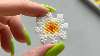 How to make beaded white daisy. Tutorial