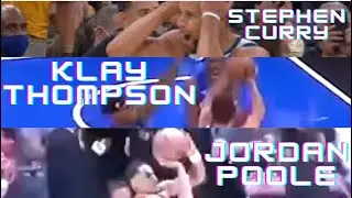 Stephen Curry, Klay Thompson, and Jordan Poole's ONE LEGGED 3-Pointer