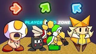 FNF Character Test | Gameplay VS Playground | Paper Mario The Origami King V2 | FNF Mod