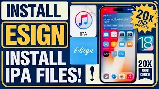 Install ESign on iOS & Install IPA Files on iPhone & iPad NO Revoke, Jailbreak or PC |Huge Giveaway