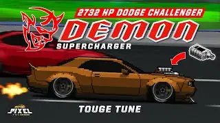 PIXEL CAR RACER - DODGE CHALLENGER DEMON TOUGE TUNE *2732 HP*