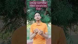 DRDO CEPTAM 1061 Vacancies Out #shorts #bhartinews