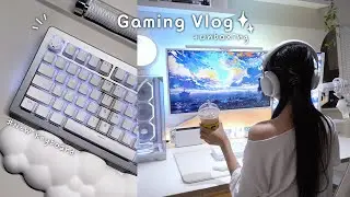 Game Vlog🎮 | My Gaming diaries🤍, self nail💅eats junk food🍱🫠 | GLORIOUS GMMK3 PRO HE 75 Unboxing⌨️