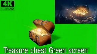 Treasure chest green screen hd chroma vfx man
