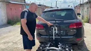 ВЕЛОКРЕПЛЕНИЕ НА ФАРКОП THULE///УСТАНОВКА ВЕЛОСИПЕДНОЙ ПЛАТФОРМЫ THULE///ТУАРЕГ 3.0 ДИЗЕЛЬ