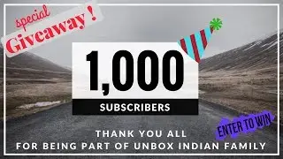 Thank You All 1000 Subscribers!! + Giveaway (Closed)