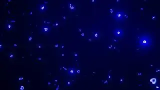 Blue Heart shaped Snowflakes Free background animation | Creative Commons