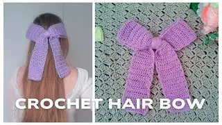 CROCHET EASY HAIR BOW FOR BEGINNERS