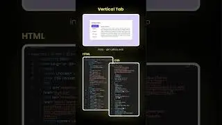 Day 60 - Vertical Tab Paragraph #html #css #shorts #javascript
