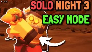 SOLO NIGHT 3 EASY MODE TRIUMPH | Roblox Tower Defense Simulator Hexscape Event TDS