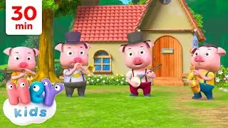 Ce petit cochon va au marché 🐷🎷 | Chansons avec des Animaux pour Enfants | HeyKids en Français