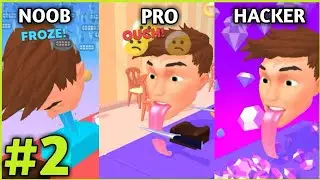 Lick Food Noob vs Pro vs Hacker - All Games Levels 21-30 Gameplay Walkthrough | Part 2