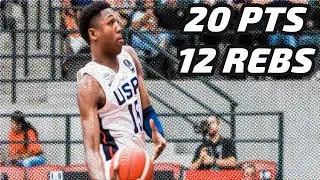 GG Jackson vs Ecuador 6.7.22 | 20 pts (8-10 FG, 4-4 FT), 12 Reb, 4 Ast, 2 Stl, 2 Blk