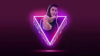 How to Make a Neon Light Effect in Photoshop | Neon Glow Triangle Pop Out Photo Effect Photoshop