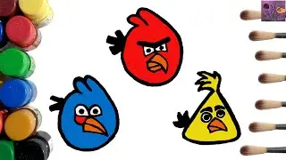 How to Draw Angry Birds | Angry Birds Drawing and Coloring