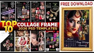 Top 10 Free Photo Collage Frame Design PSD Templates 2026
