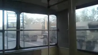 Колона российской военной техники с Луганска едет к Краснодону 02.09.14