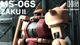 Gunpla HGUC Char's Zaku Old Kit Plan Modification Brush Painting GUNPLA HGUC CUSTOM