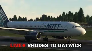 Rhodes to Gatwick in the Fenix A320 (IAE Engines) on VATSIM - MSFS Live