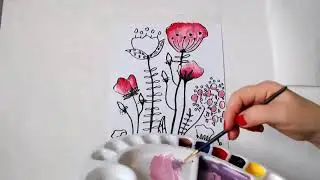 Using Lines and Patterns to create Art Work using Acrylics