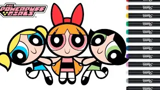 Coloring The Powerpuff Girls with Creative Markers Sharpie