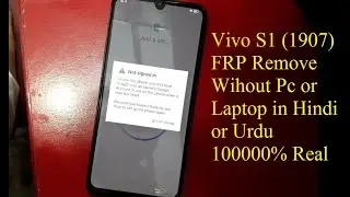 ViVO S1 (1907) FRP Unlock/ Google Account Bypass 2020 (Without PC)