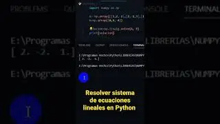 Resolver sistema de ecuaciones lineales en Python