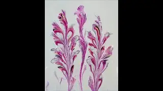 (268) String pull with loops I Easy technique for beginners I Fluid art I Acrylic pouring