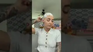 bob hair girl headshave eyebrows shaved beautiful bald girl,