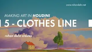 making art in Houdini - 5 - Clothes line