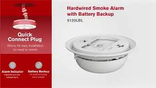 Hardwired Ionization Smoke Alarm with Battery Backup | 9120B