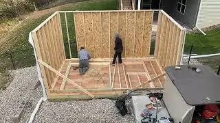 Short How to build a 10x16 Shed Build Time-Lapse - Walls