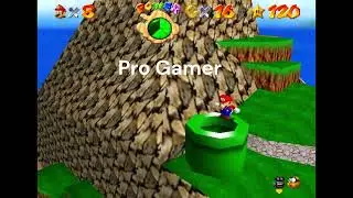 Super Mario 64 - Wiggler house (regular player vs pro gamer)