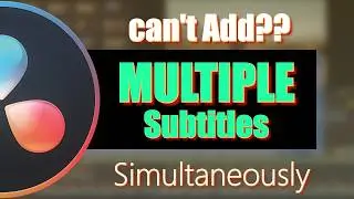 Can't Add two subtitle tracks simultaneously - Davinci Resolve