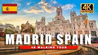 🇪🇸 4K Madrid Walking Tour, Summer 2024 in Spain Virtual Walkthrough | 4K HDR / 60fps