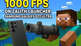 Minecraft 1000 FPS on Zalith Launcher! 😱 | Samsung Galaxy S22 Ultra Ultra Performance Test