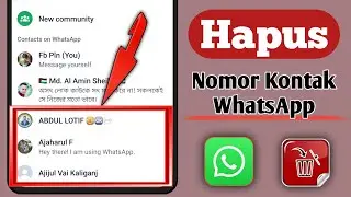 Cara Menghapus Kontak WhatsApp | Hapus Kontak WhatsApp