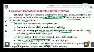 CLASS 12th Bst  Ch 1 Nature and Significance of Managements Ex 1.3 Objectives of Management