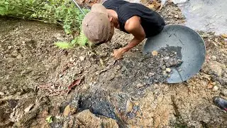 SHOCKED THE WORLD..,! AMAZING GOLD DISCOVERY, GOLD PROSPECTING, GOLD RUSH, TRADITIONAL GOLD PANNING