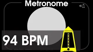 94 BPM Metronome - Moderato - 1080p - TICK and FLASH, Digital, Beats per Minute
